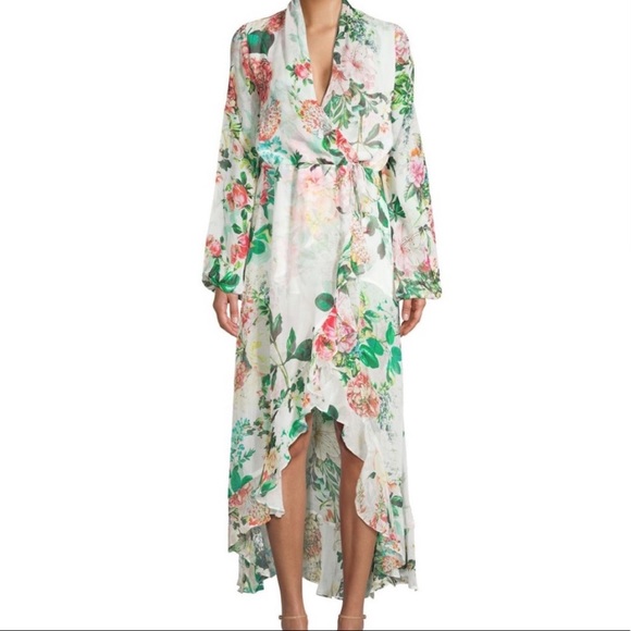 Rococo Sand- Floral Long Wrap Dress - Picture 2 of 9